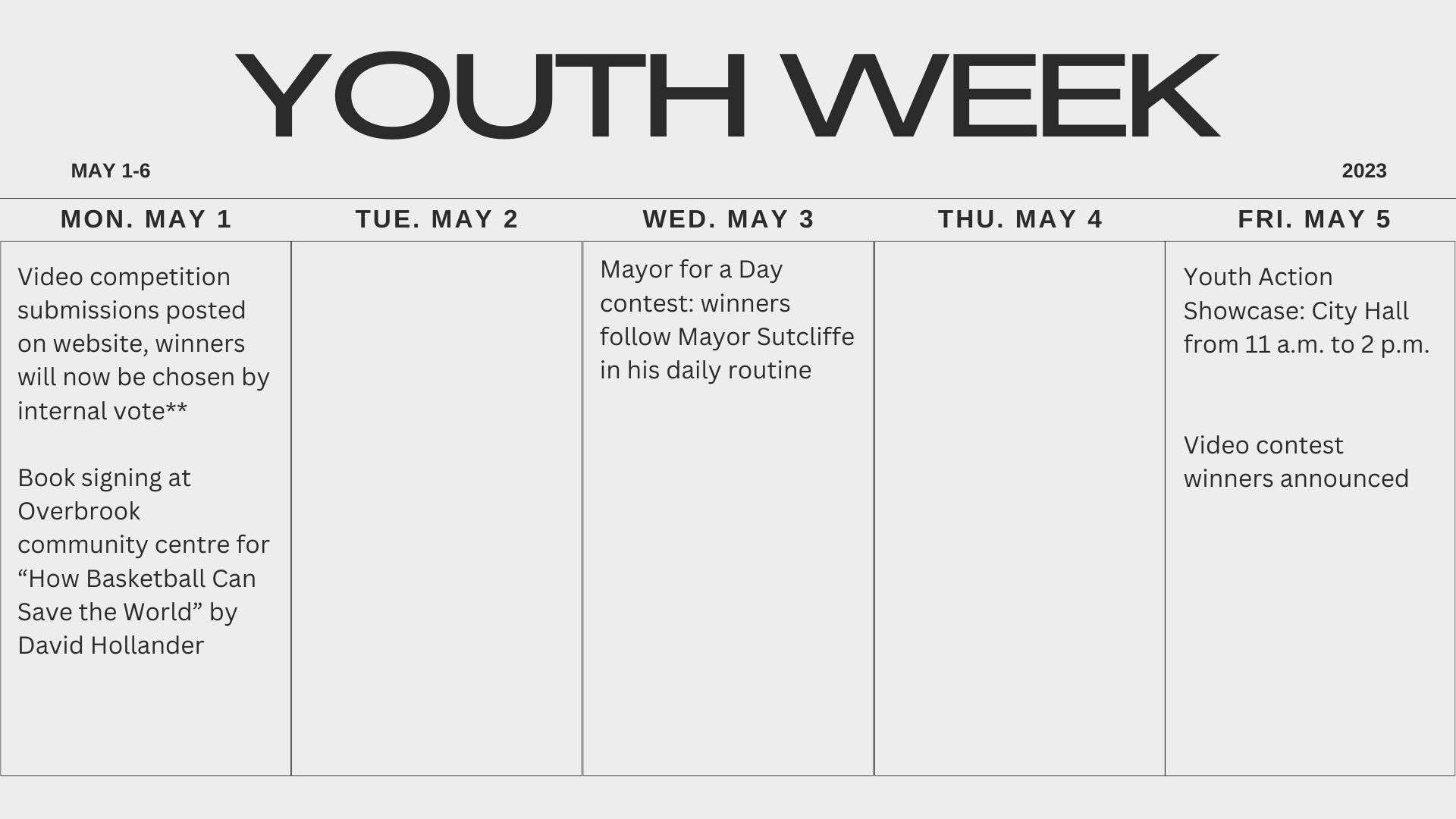 What’s coming up this Youth Week?